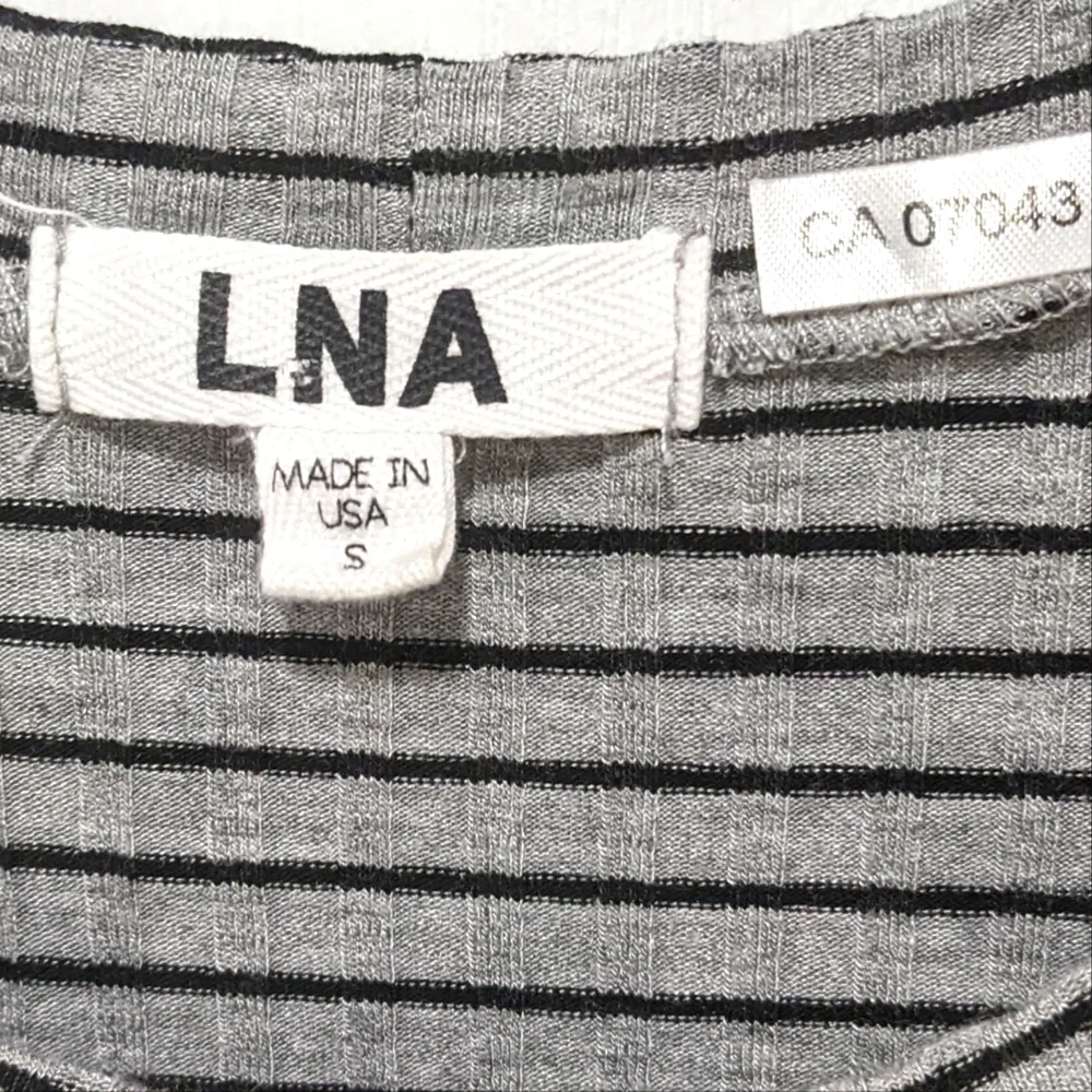 Lna | Ribbed Stripe Mini Dress with Cut-Out